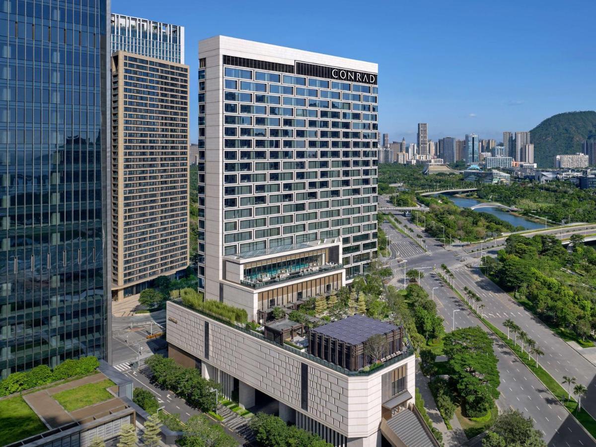 Conrad Shenzhen, The First Art Museum Hotel In Greater Bay Area With The Stunning Bay And Sunset View In The Hotel Terrace Екстериор снимка