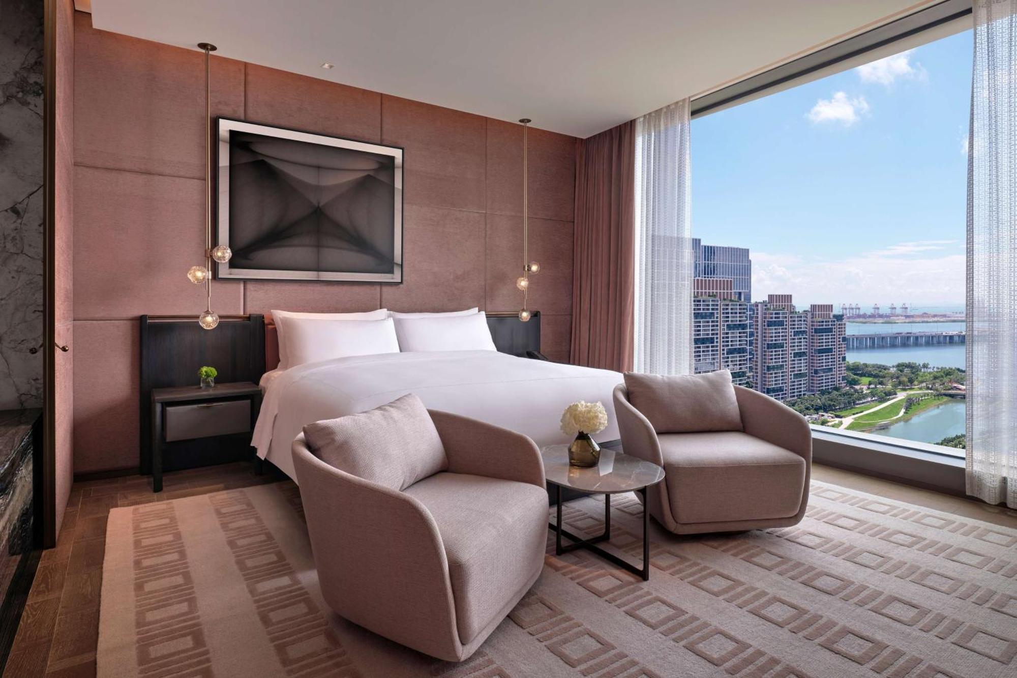 Conrad Shenzhen, The First Art Museum Hotel In Greater Bay Area With The Stunning Bay And Sunset View In The Hotel Terrace Екстериор снимка