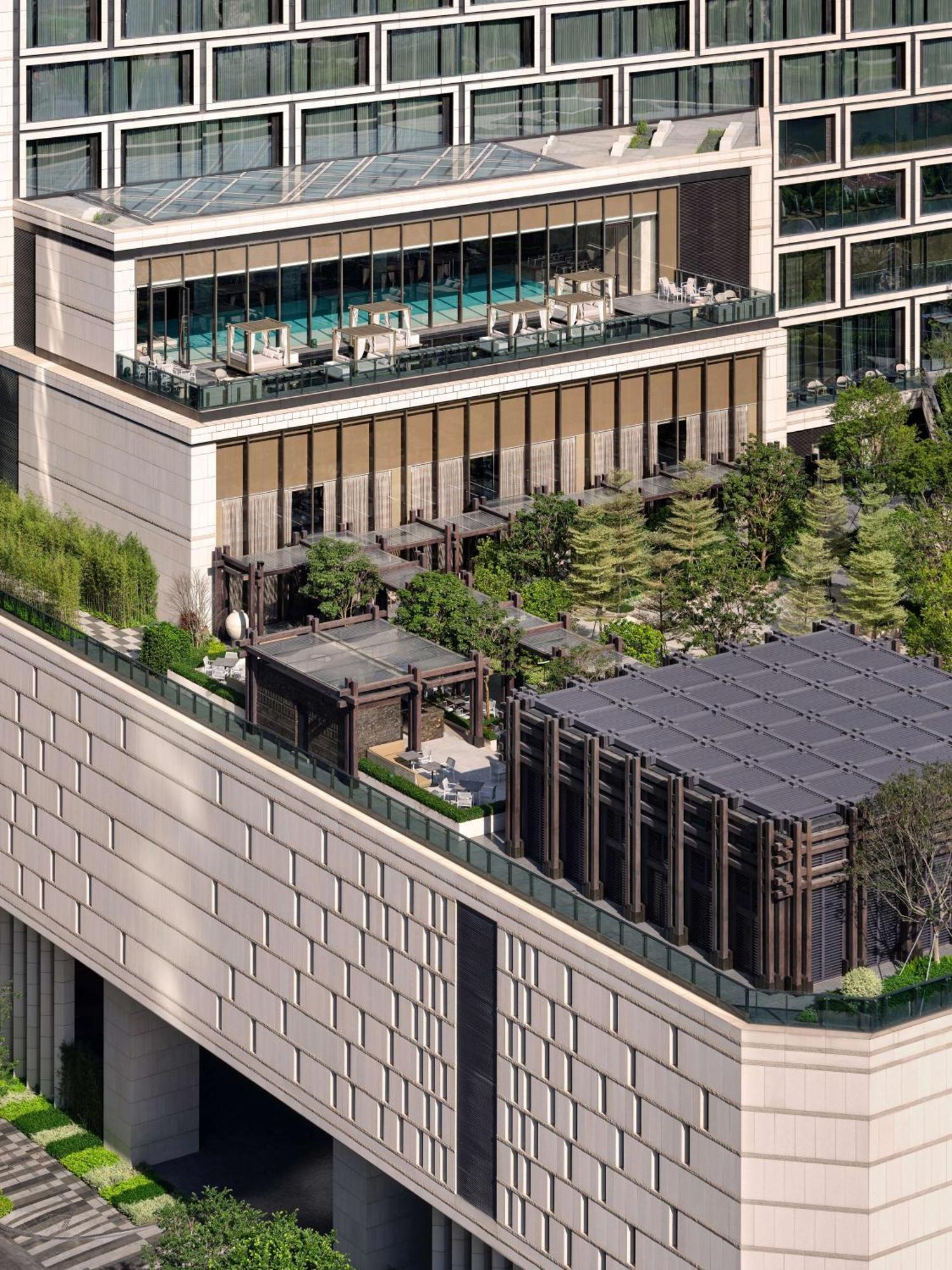 Conrad Shenzhen, The First Art Museum Hotel In Greater Bay Area With The Stunning Bay And Sunset View In The Hotel Terrace Екстериор снимка